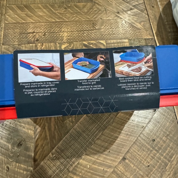 Mr. Bar-B-Q Prep & Slice. 3 Piece Set.Marinade Tray, Lid & Cutting Board. - Picture 5 of 5